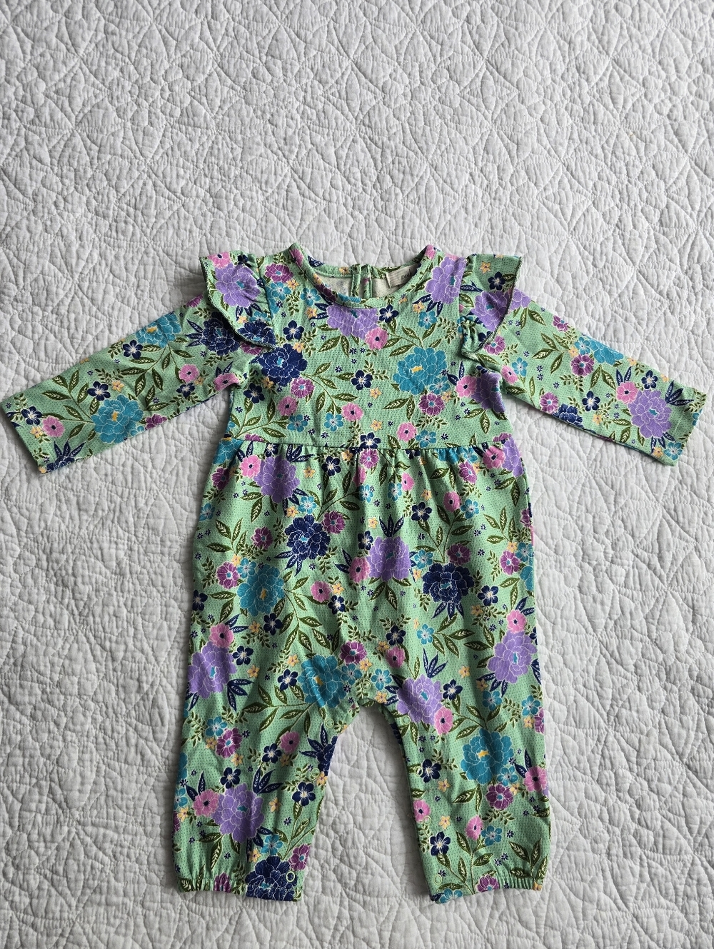 Peek Little Peanut 6-12 Month One Piece Floral Romper Jumpsuit
